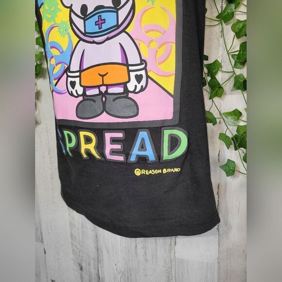 NWT Reason Brand Stop The Spread Shirt - Picture 6 of 7